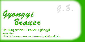 gyongyi brauer business card