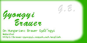 gyongyi brauer business card